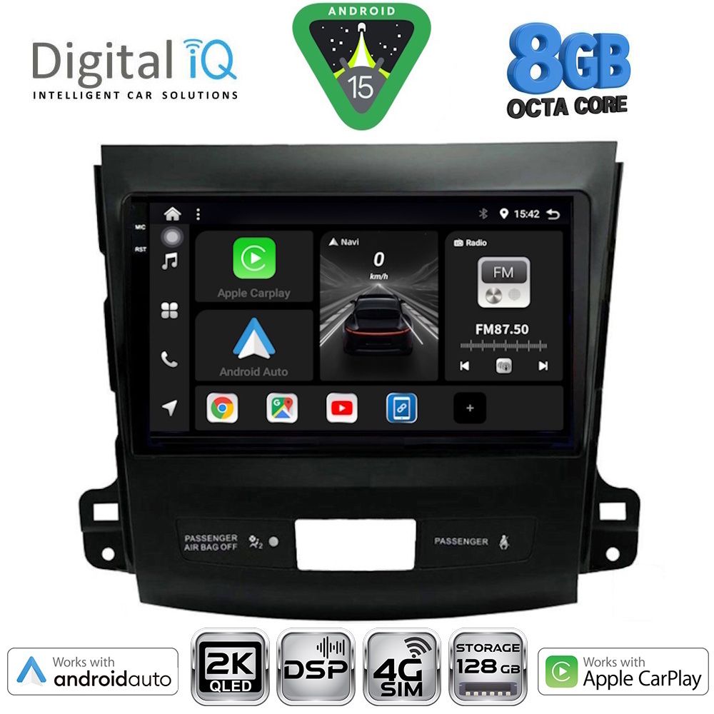 Βλησαρούλης Car Center - DIGITAL IQ BXF 11442_CPAA (9inc) MULTIMEDIA TABLET for CITROEN C-CROSSER | MITSUBISHI OUTLANDER | PEUGEOT 4007  mod. 2006-2012