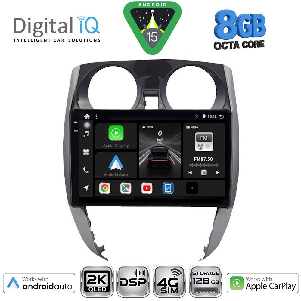 Βλησαρούλης Car Center - DIGITAL IQ BXF 11464_CPAA (10inc) MULTIMEDIA TABLET for NISSAN NOTE mod. 2012-2020