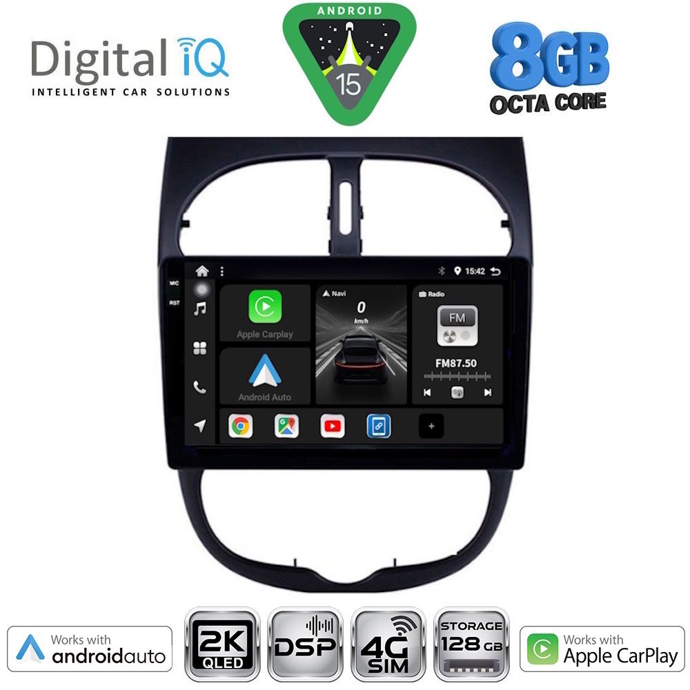 Βλησαρούλης Car Center - DIGITAL IQ BXF 11506_CPAA (9inc) MULTIMEDIA TABLET for PEUGEOT 206 mod. 1998-2006
