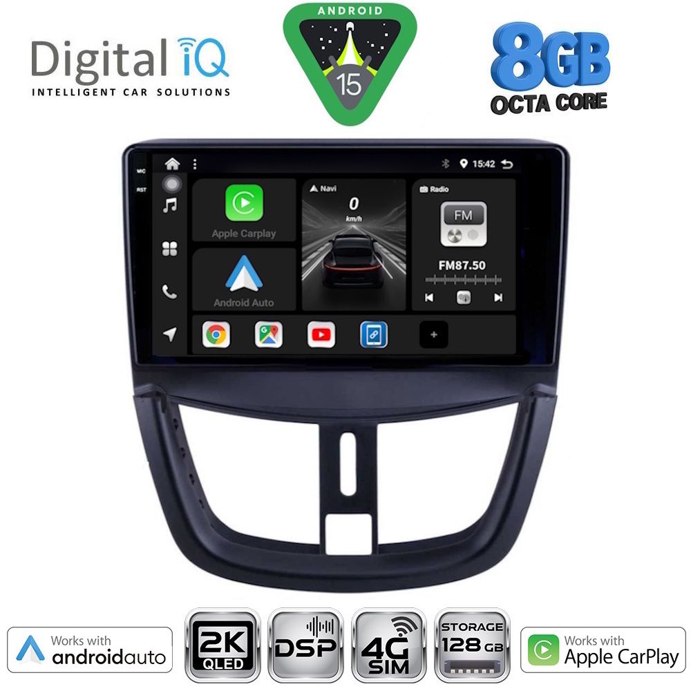 Βλησαρούλης Car Center - DIGITAL IQ BXF 11507_CPAA (9inc) MULTIMEDIA TABLET for PEUGEOT 207 mod. 2007-2014