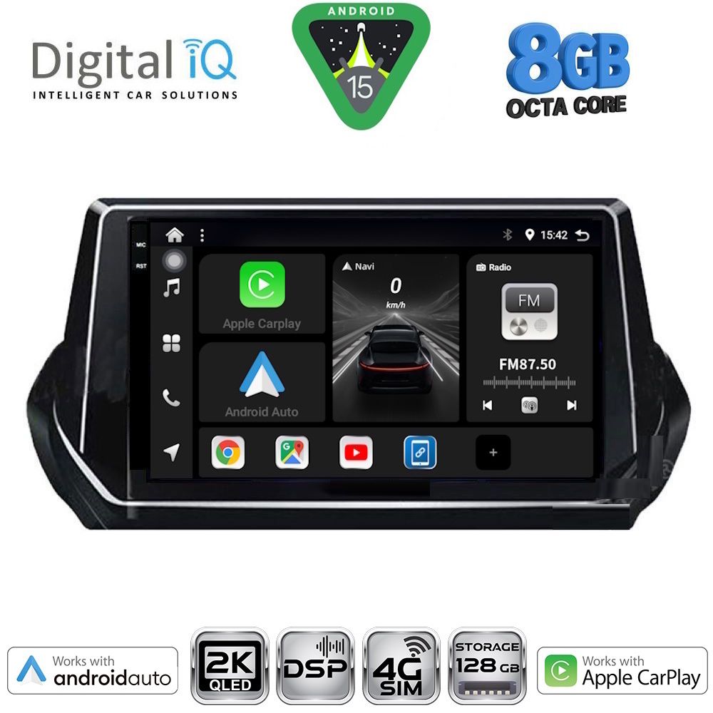 Βλησαρούλης Car Center - DIGITAL IQ BXF 11509_CPAA (9inc) MULTIMEDIA TABLET for PEUGEOT 208 – 2008 mod. 2021>