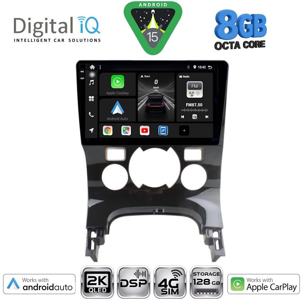 Βλησαρούλης Car Center - DIGITAL IQ BXF 11515_CPAA CLIMA (9inc) MULTIMEDIA TABLET for PEUGEOT 3008 mod. 2008-2016 με CLIMA