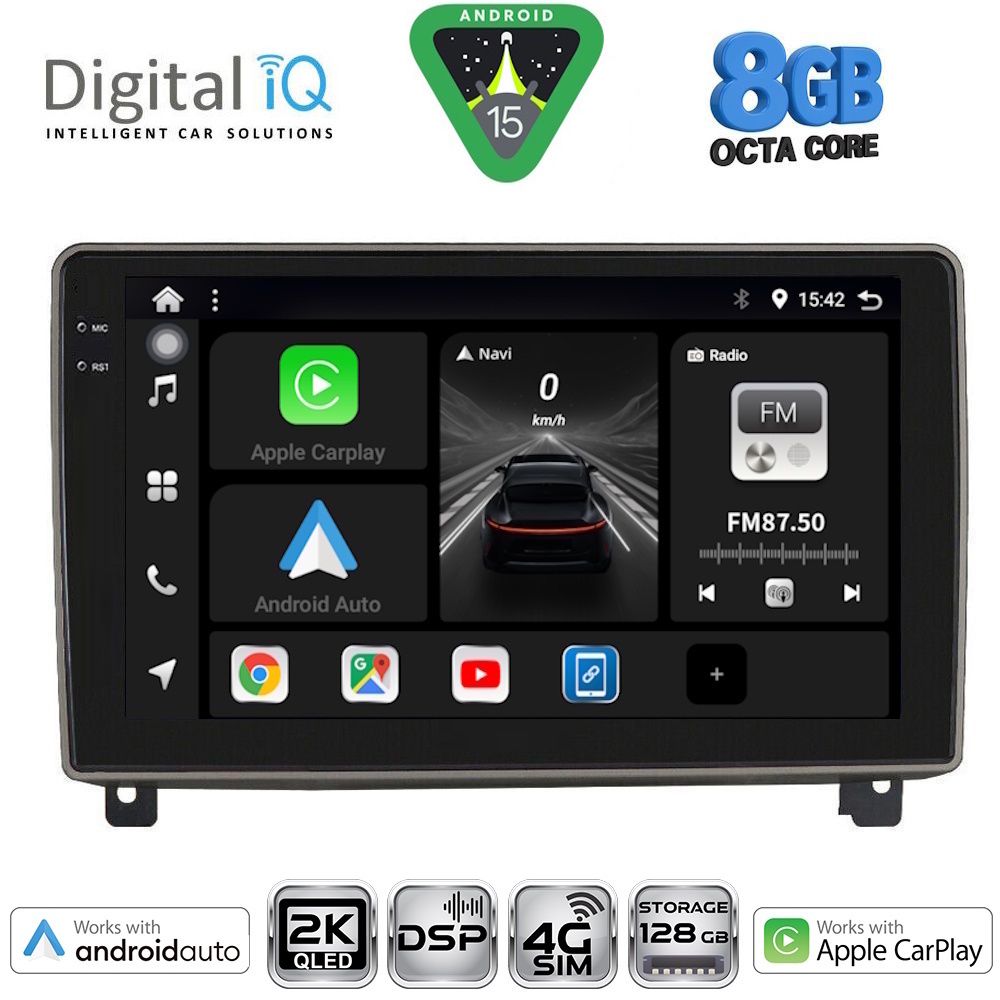 Βλησαρούλης Car Center - DIGITAL IQ BXF 11517_CPAA (9inc) MULTIMEDIA TABLET for PEUGEOT 407 mod. 2004-2011