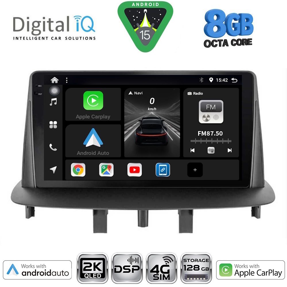 Βλησαρούλης Car Center - DIGITAL IQ BXF 11556_CPAA (9inc) MULTIMEDIA TABLET for RENAULT MEGANE 3 mod. 2009-2016
