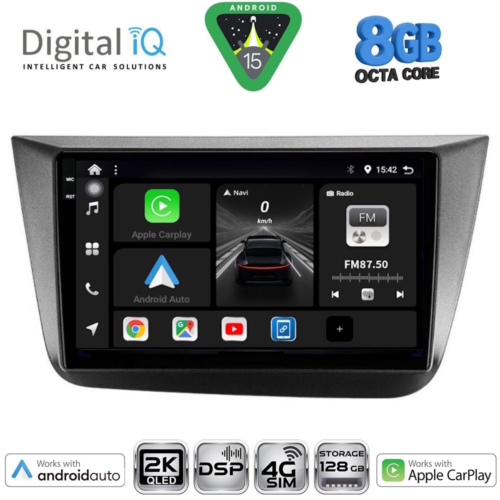Βλησαρούλης Car Center - DIGITAL IQ BXF 11570_CPAA (9inc) MULTIMEDIA TABLET for SEAT ALTEA mod. 2004-2015
