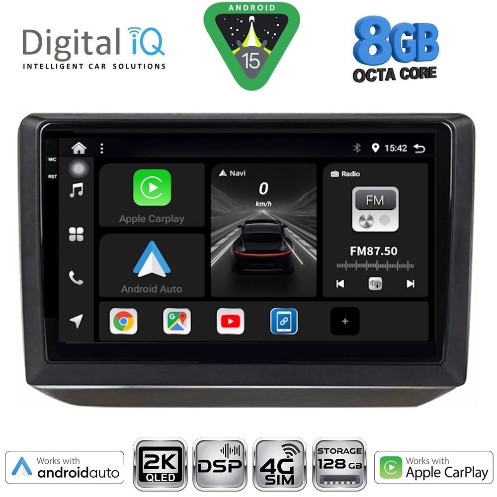 Βλησαρούλης Car Center - DIGITAL IQ BXF 11581_CPAA (10inc) MULTIMEDIA TABLET for SKODA FABIA mod. 2008-2014