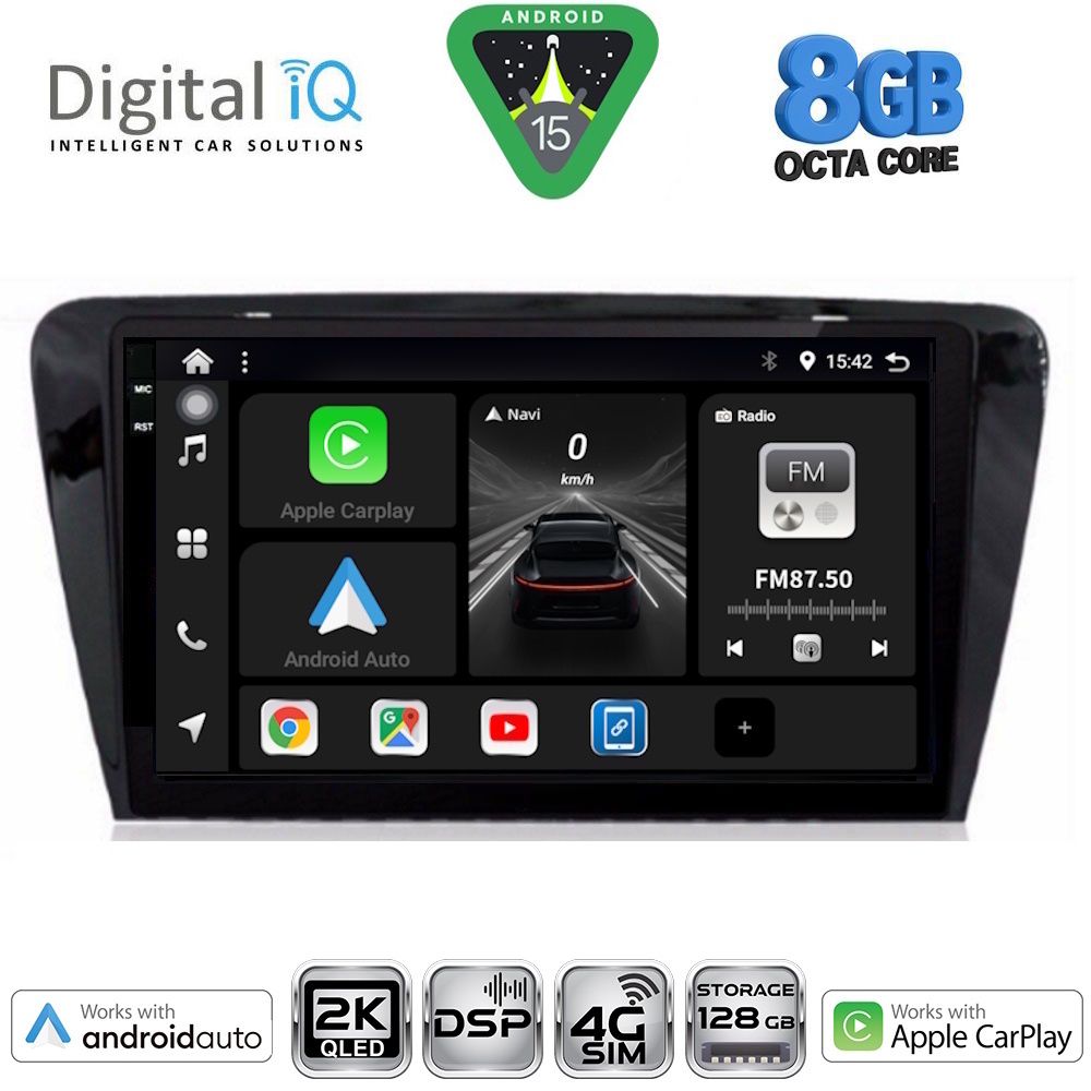 Βλησαρούλης Car Center - DIGITAL IQ BXF 11597_CPAA (10inc) MULTIMEDIA TABLET for SKODA OCTAVIA 7 mod. 2013-2021