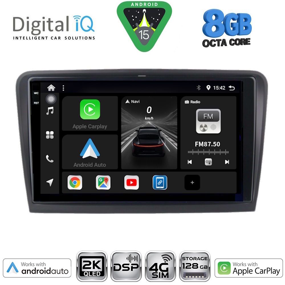 Βλησαρούλης Car Center - DIGITAL IQ BXF 11601_CPAA (9inc) MULTIMEDIA TABLET for SKODA RAPID mod. 2012-2023
