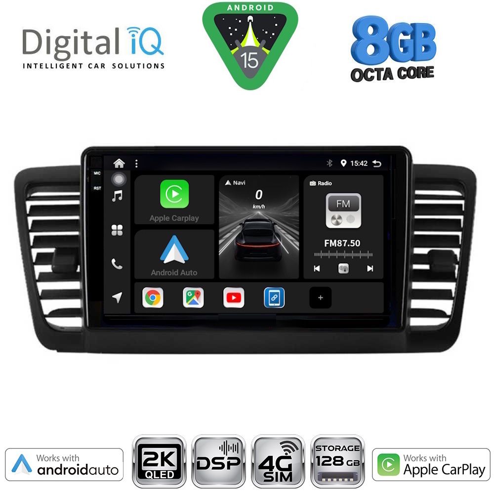 Βλησαρούλης Car Center - DIGITAL IQ BXF 11665_CPAA (9inc) MULTIMEDIA TABLET for SUBARU LEGACY - OUTBACK mod. 2002-2008