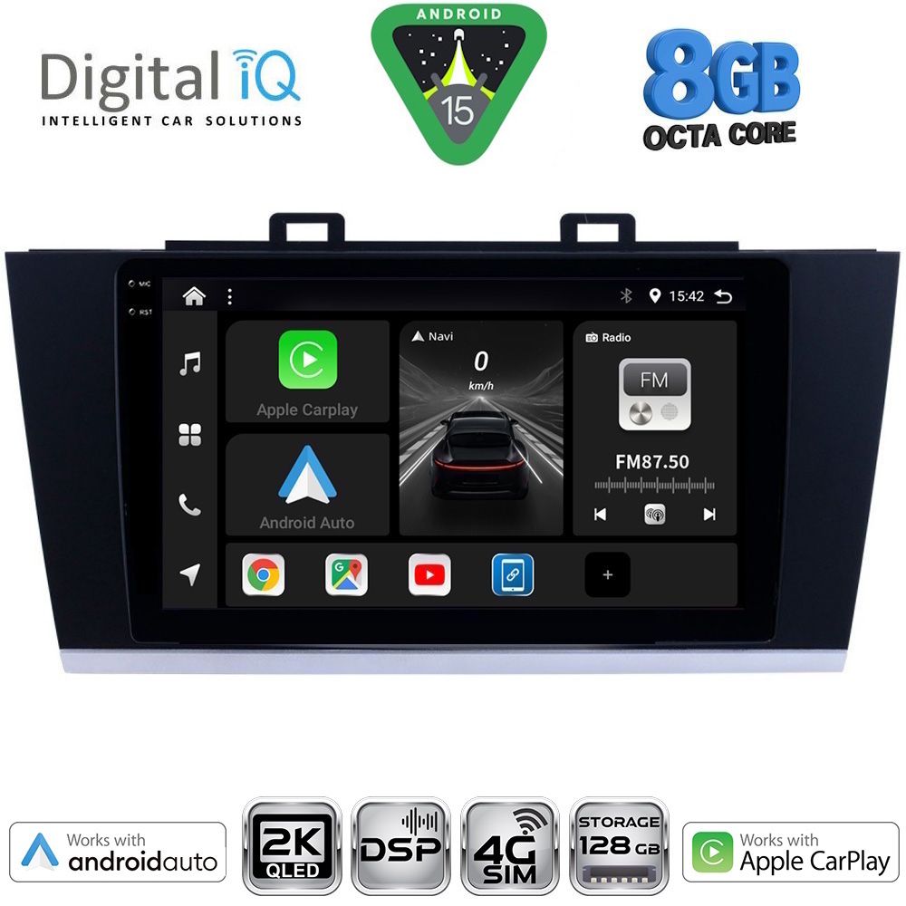 Βλησαρούλης Car Center - DIGITAL IQ BXF 11668_CPAA (9inc) MULTIMEDIA TABLET for SUBARU LEGACY - OUTBACK mod. 2014-2019