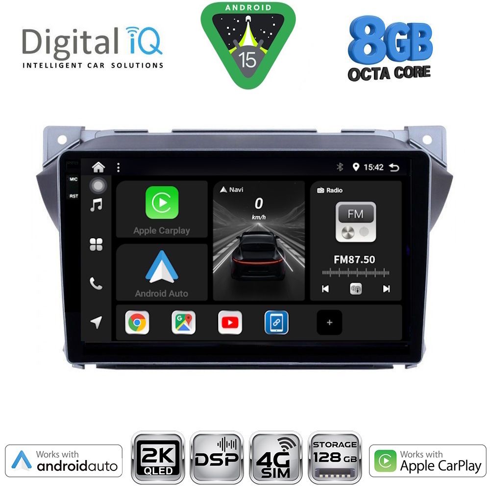 Βλησαρούλης Car Center - DIGITAL IQ BXF 11670_CPAA (9inc) MULTIMEDIA TABLET for SUZUKI ALTO - NISSAN PIXO mod. 2009-2014