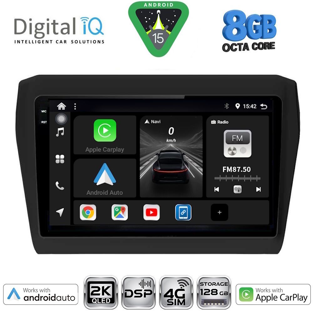 Βλησαρούλης Car Center - DIGITAL IQ BXF 11686_CPAA (9inc) MULTIMEDIA TABLET for SUZUKI SWIFT mod. 2017-2026