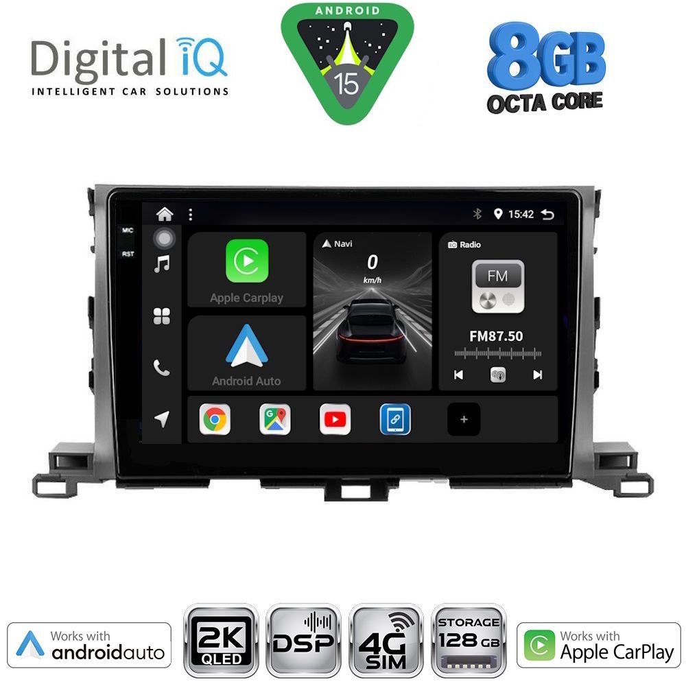 Βλησαρούλης Car Center - DIGITAL IQ BXF 11700_CPAA (10inc) MULTIMEDIA TABLET for TOYOTA HIGHLANDER mod. 2014-2019