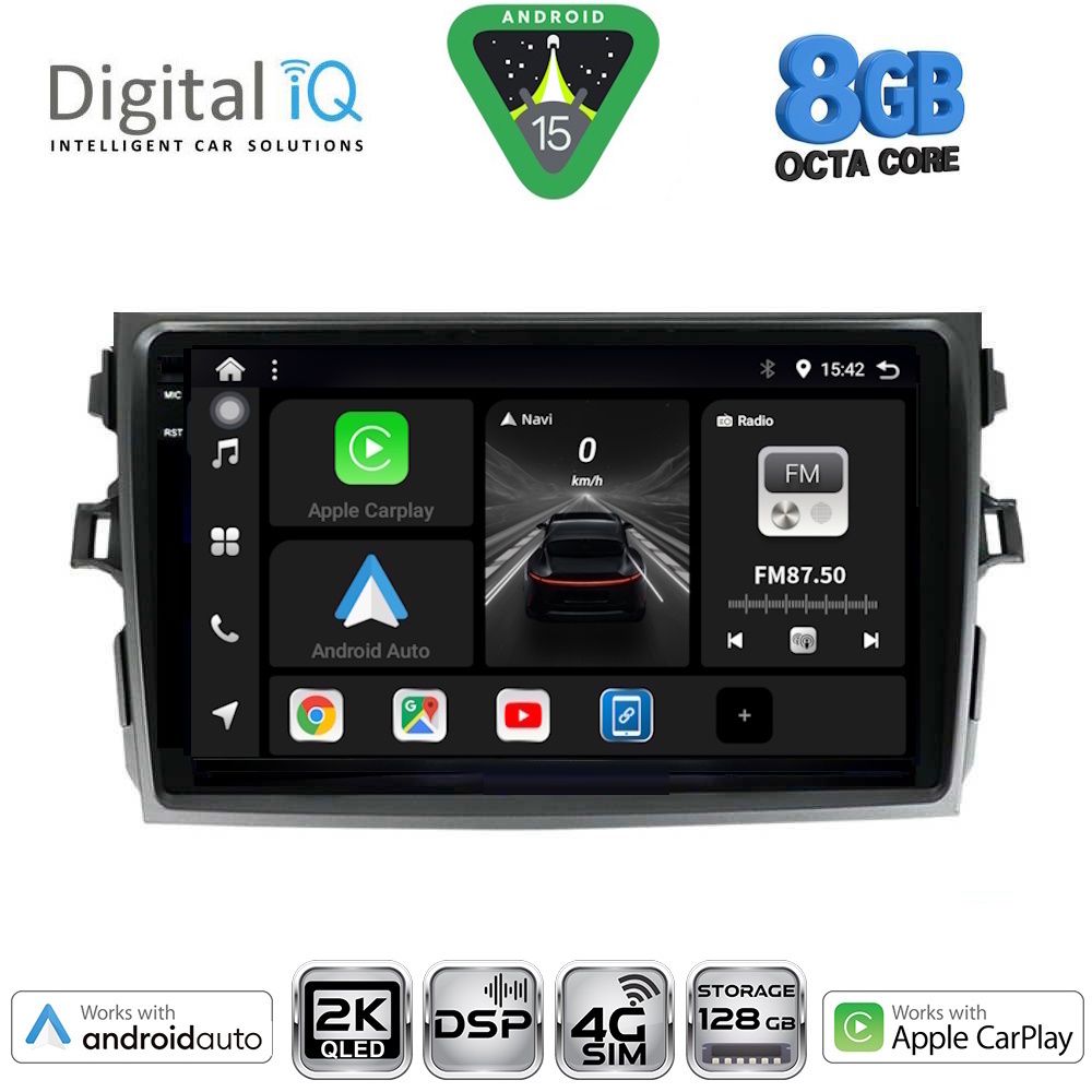 Βλησαρούλης Car Center - DIGITAL IQ BXF 11713_CPAA (9inc) MULTIMEDIA TABLET for TOYOTA COROLLA 4D mod. 2006-2012