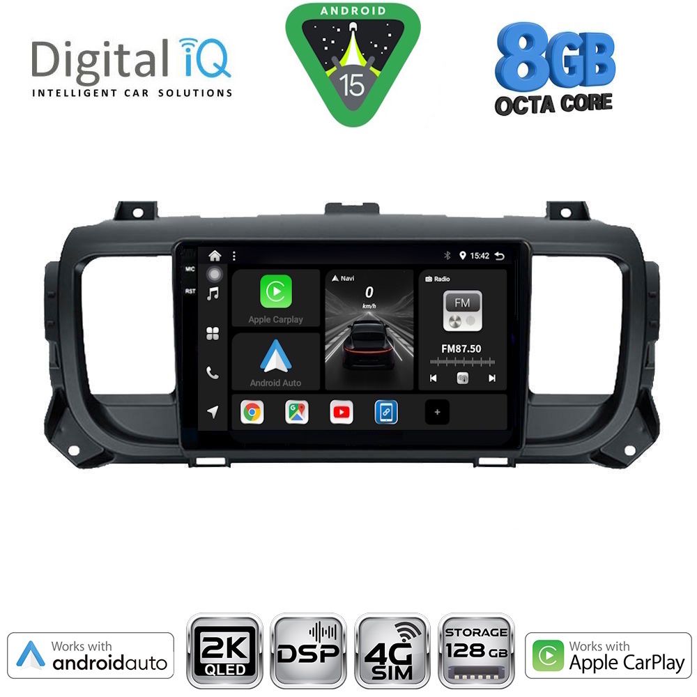Βλησαρούλης Car Center - DIGITAL IQ BXF 11729_CPAA (9inc) MULTIMEDIA TABLET for CITROEN JUMPY-SPACETOURER – PEUGEOT EXPERT-TRAVELLER - TOYOTA PROACE mod.2016-2026