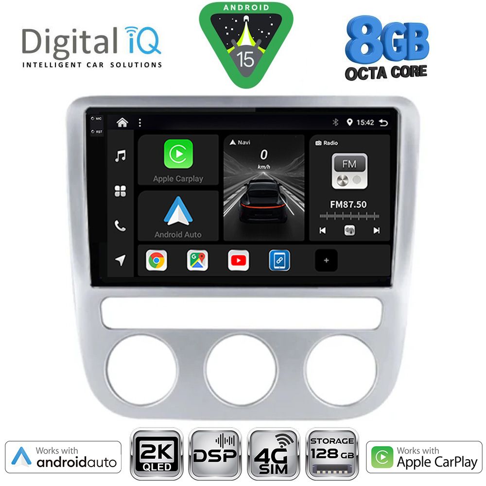 Βλησαρούλης Car Center - DIGITAL IQ BXF 11752_CPAA CLIMA (9inc) MULTIMEDIA TABLET for VW EOS mod. 2006-2016 - SCIROCCO mod. 2008-2010
