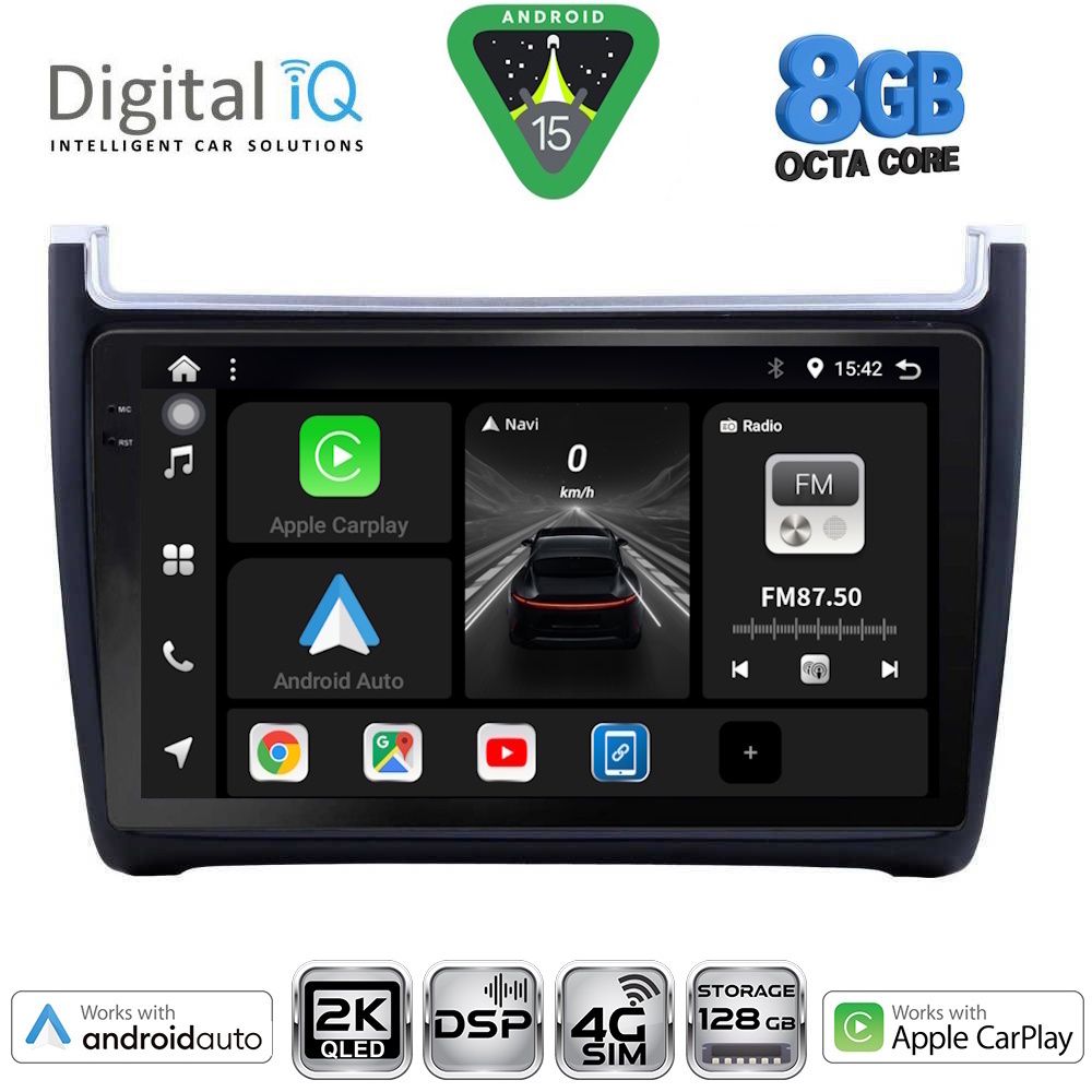 Βλησαρούλης Car Center - DIGITAL IQ BXF 11757_CPAA (9inc) MULTIMEDIA TABLET for VW POLO mod. 2014-2017