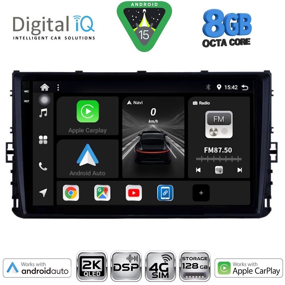 Βλησαρούλης Car Center - DIGITAL IQ BXF 11758_CPAA (9inc) MULTIMEDIA TABLET for VW POLO – TROC – TCROSS mod. 2017-2026