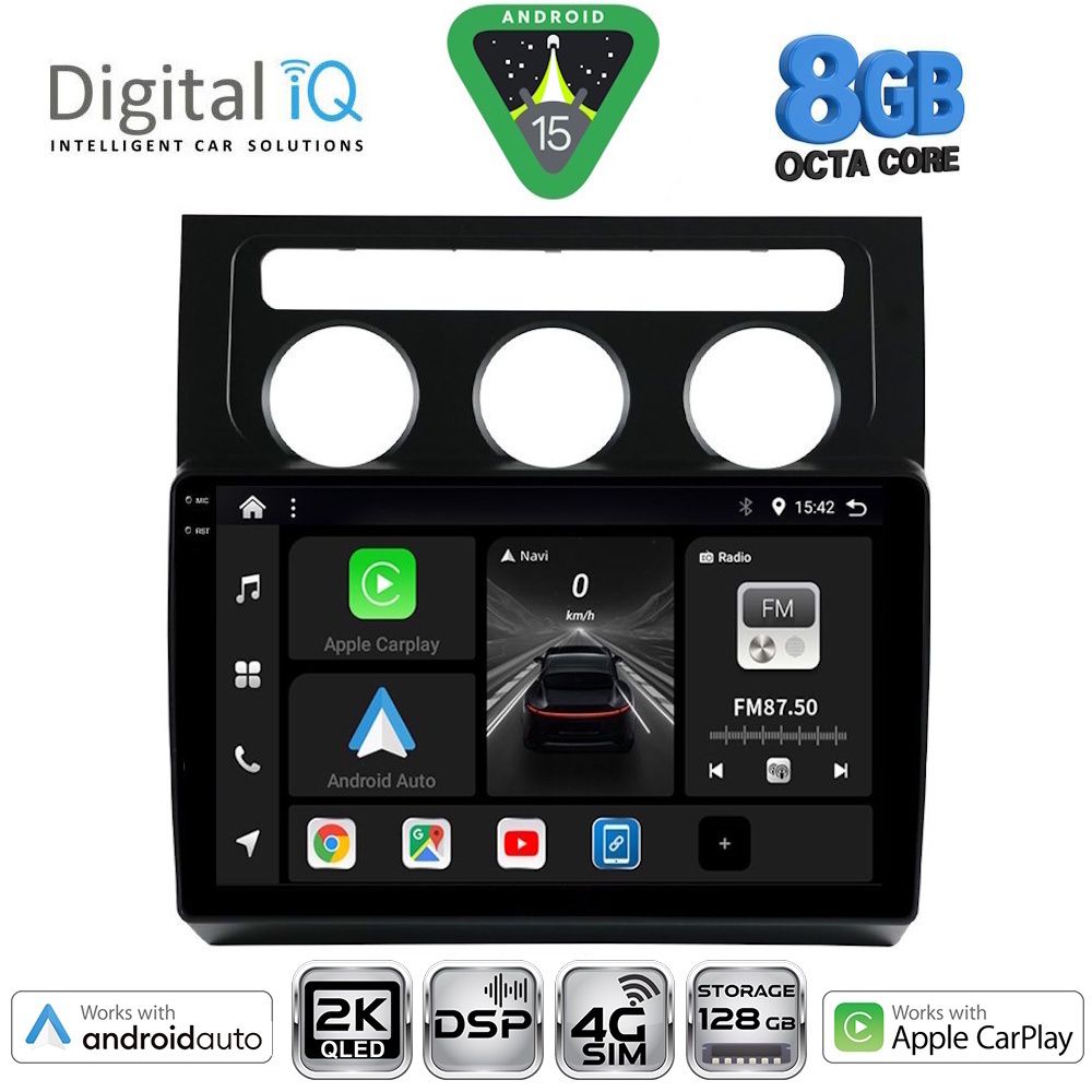 Βλησαρούλης Car Center - DIGITAL IQ BXF 11767_CPAA CLIMA (10inc) MULTIMEDIA TABLET for VW TOURAN mod. 2003-2010
