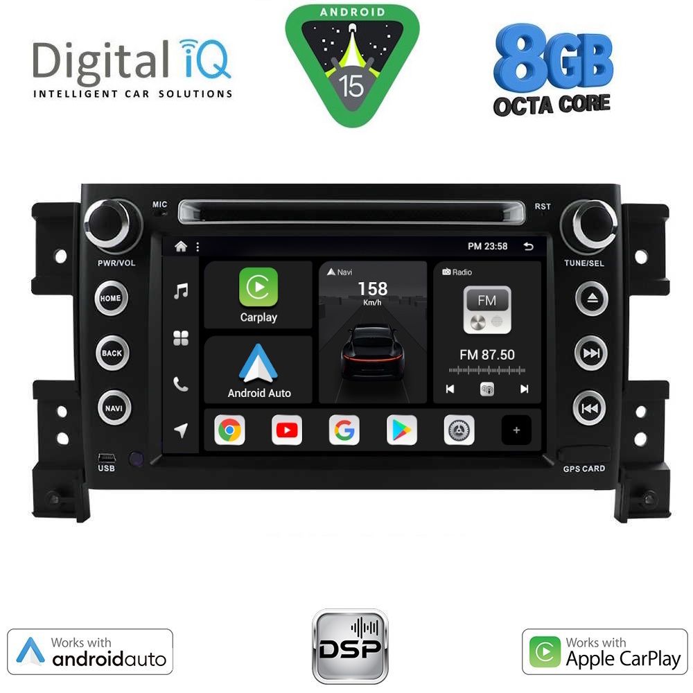 Βλησαρούλης Car Center - DIGITAL IQ BXF 753_CPAA (7" DVD) MULTIMEDIA SYSTEM for SUZUKI GRAND VITARA mod. 2005-2015