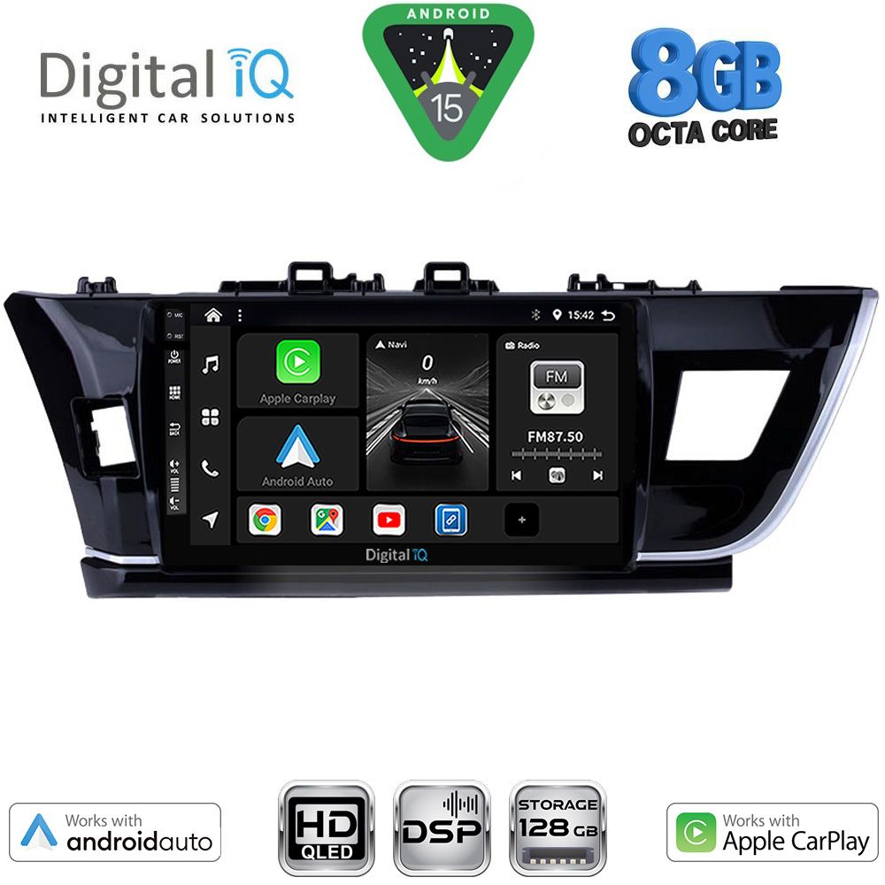 Βλησαρούλης Car Center - DIGITAL IQ BXF 7714BIG_CPAA (10inc) MULTIMEDIA TABLET for TOYOTA COROLLA mod. 2013-2016
