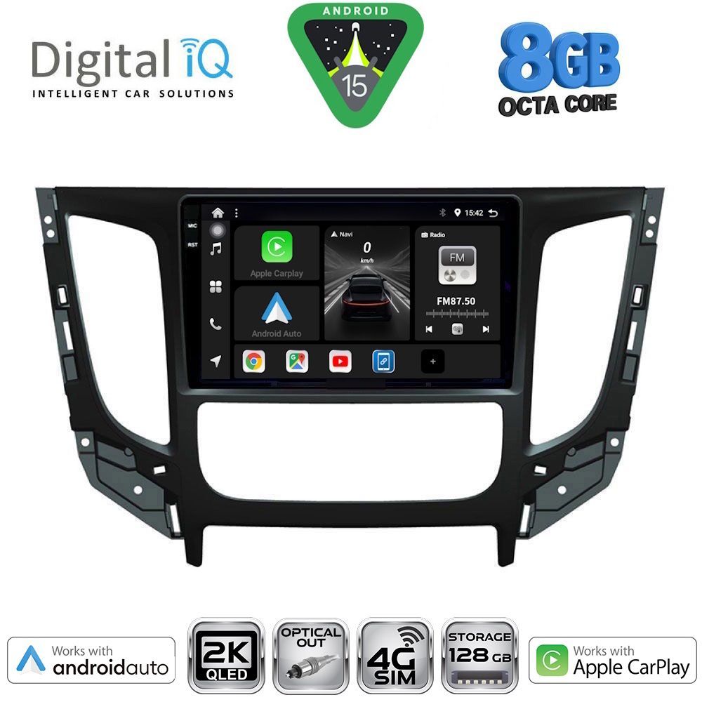 Βλησαρούλης Car Center - DIGITAL IQ BXK 20437_CPAA CLIMA (9inc) MULTIMEDIA TABLET for MITSUBISHI L200 mod. 2015-2019 with CLIMA