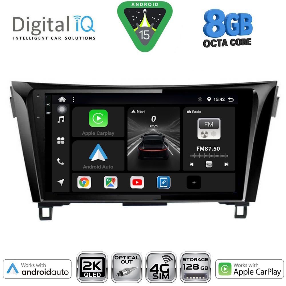 Βλησαρούλης Car Center - DIGITAL IQ BXK 20468_CPAA (10inc) MULTIMEDIA TABLET for NISSAN QASHQAI - XTRAIL mod. 2014-2021