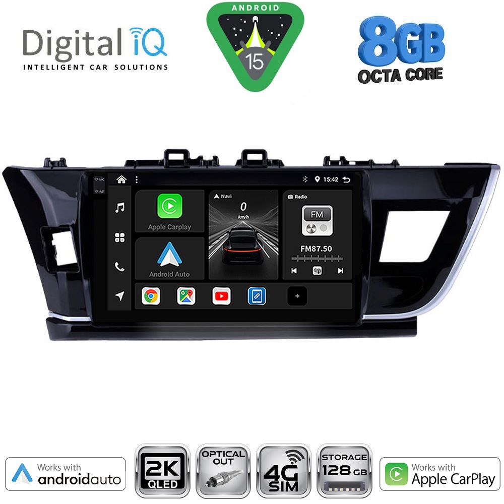 Βλησαρούλης Car Center - DIGITAL IQ BXK 20714BIG_CPAA (10inc) MULTIMEDIA TABLET for TOYOTA COROLLA mod. 2013-2016