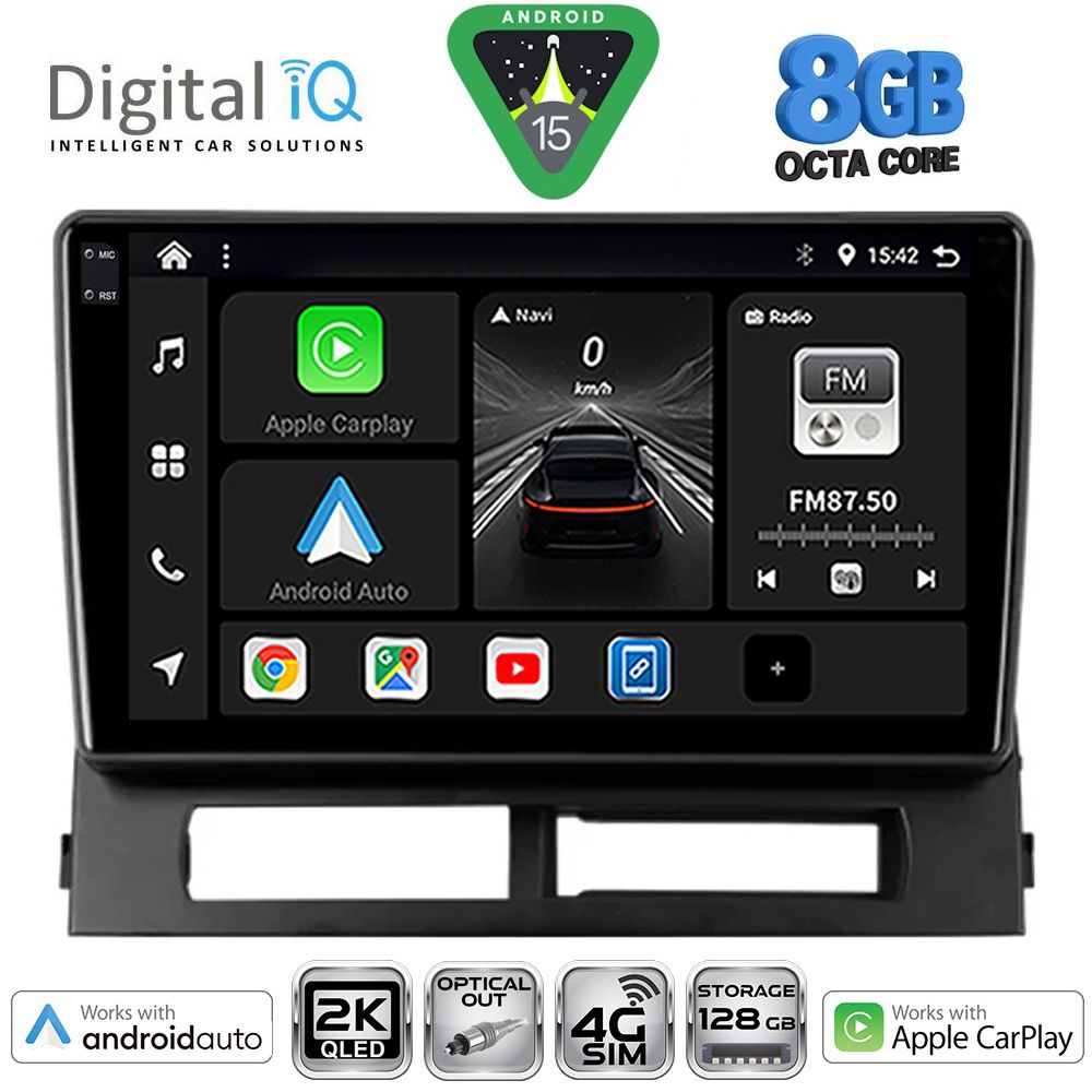 Βλησαρούλης Car Center - DIGITAL IQ BXK 20728DASH_CPAA (9inc) MULTIMEDIA TABLET for TOYOTA PRIUS mod. 2003-2009 (Supports Original Clima-HYBRID)