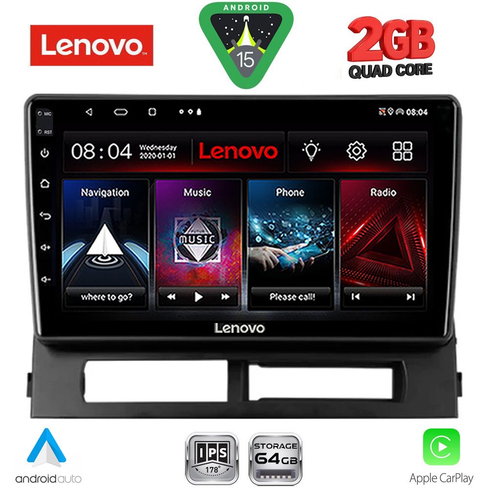 Βλησαρούλης Car Center - LENOVO LVD 2728DASH_CPA (9inc) MULTIMEDIA TABLET for TOYOTA PRIUS mod. 2003-2009 (Supports Original Clima-HYBRID)