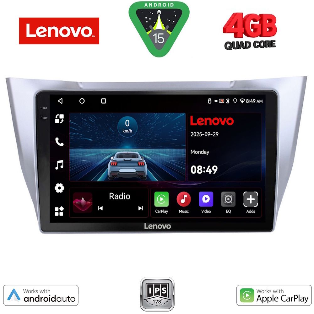 Βλησαρούλης Car Center - LENOVO LVE 8345SL_CPAA (10inc) MULTIMEDIA TABLET for LEXUS RX 300 – 400 mod. 2003-2008