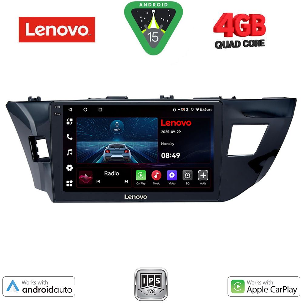 Βλησαρούλης Car Center - LENOVO LVE 8714MD_CPAA (10inc) MULTIMEDIA TABLET for TOYOTA COROLLA mod. 2013-2016