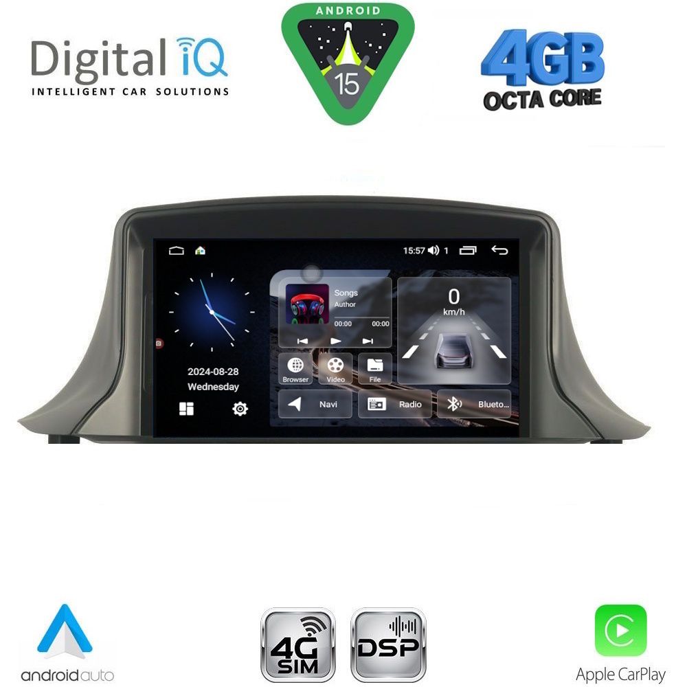 Βλησαρούλης Car Center - DIGITAL IQ MSG 445_CPA (7" DECK) MULTIMEDIA SYSTEM for RENAULT MEGANE III mod. 2009-2015