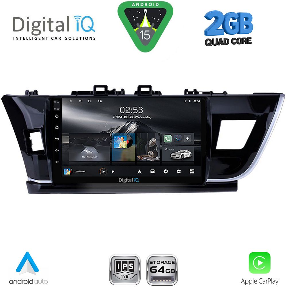 Βλησαρούλης Car Center - DIGITAL IQ RSD 1714BIG_CPA (10inc) MULTIMEDIA TABLET for TOYOTA COROLLA mod. 2013-2016