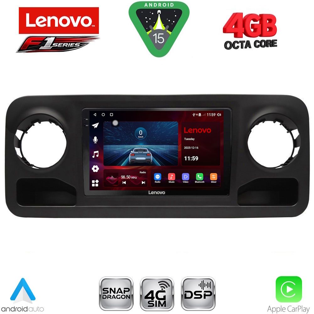 Βλησαρούλης Car Center - LENOVO SSQ 9424_CPA (10inc) MULTIMEDIA TABLET for MERCEDES SPRINTER mod. 2018-2026