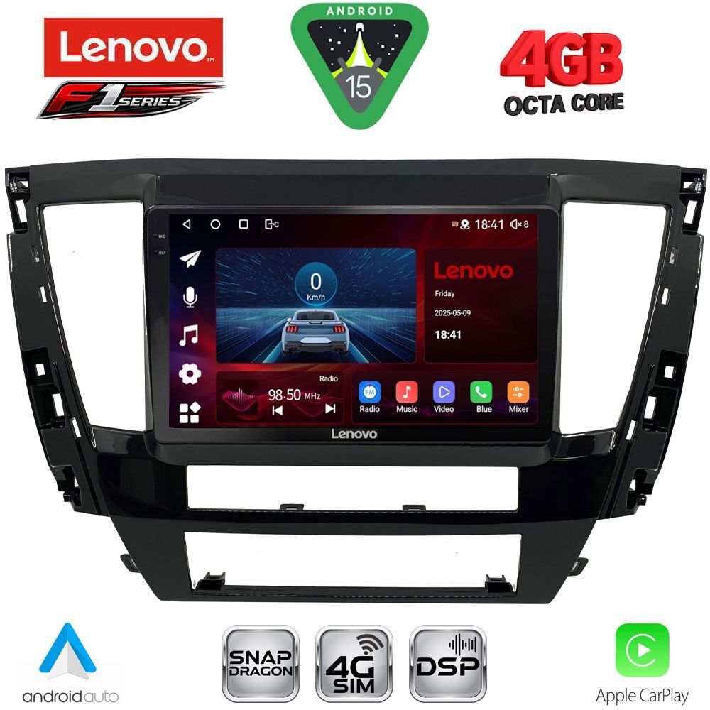 Βλησαρούλης Car Center - LENOVO SSQ 9447S_CPA (9inc) MULTIMEDIA TABLET for MITSUBISHI PAJERO SPORT mod. 2020-2026