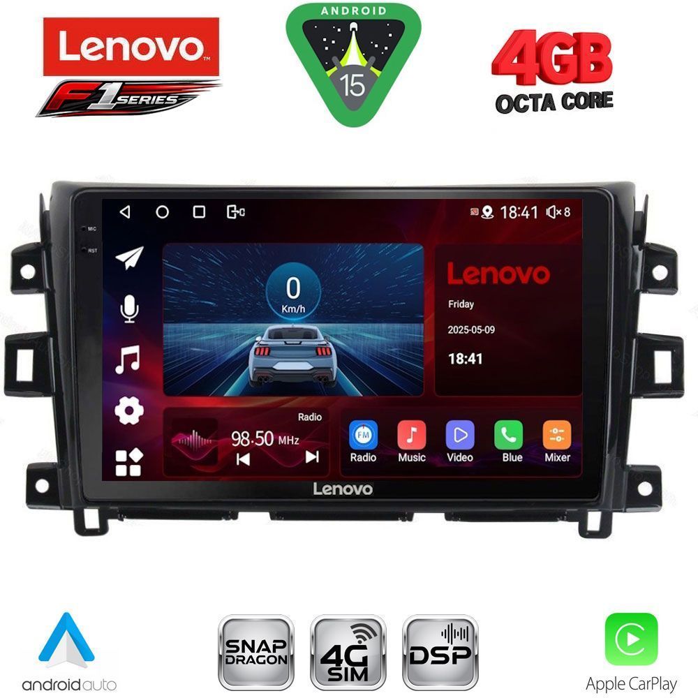 Βλησαρούλης Car Center - LENOVO SSQ 9456_CPA (10inc) MULTIMEDIA TABLET for NISSAN NAVARA mod. 2016-2025