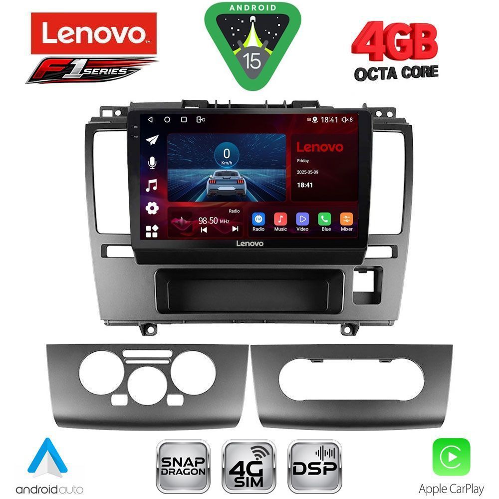 Βλησαρούλης Car Center - LENOVO SSQ 9465_CPA (9inc) MULTIMEDIA TABLET for NISSAN TIDA mod. 2004>