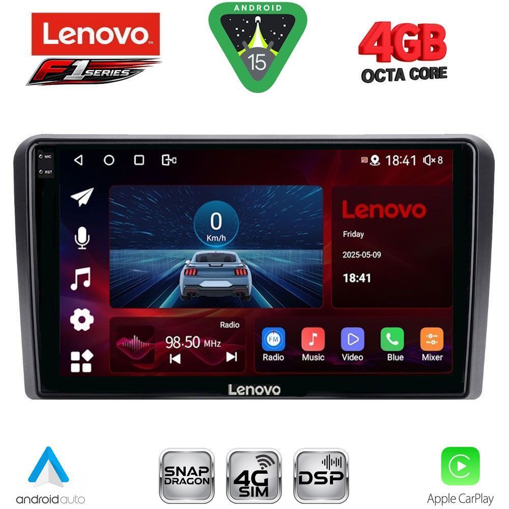 Βλησαρούλης Car Center - LENOVO SSQ 9481BL_CPA (9inc) MULTIMEDIA TABLET for OPEL ALL mod. 2004-2014 (BLACK)