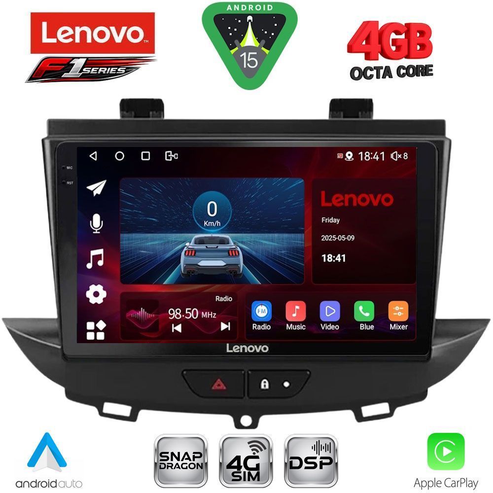 Βλησαρούλης Car Center - LENOVO SSQ 9490_CPA (9inc) MULTIMEDIA TABLET for OPEL CROSSLAND – GRANDLAND mod. 2017-2025