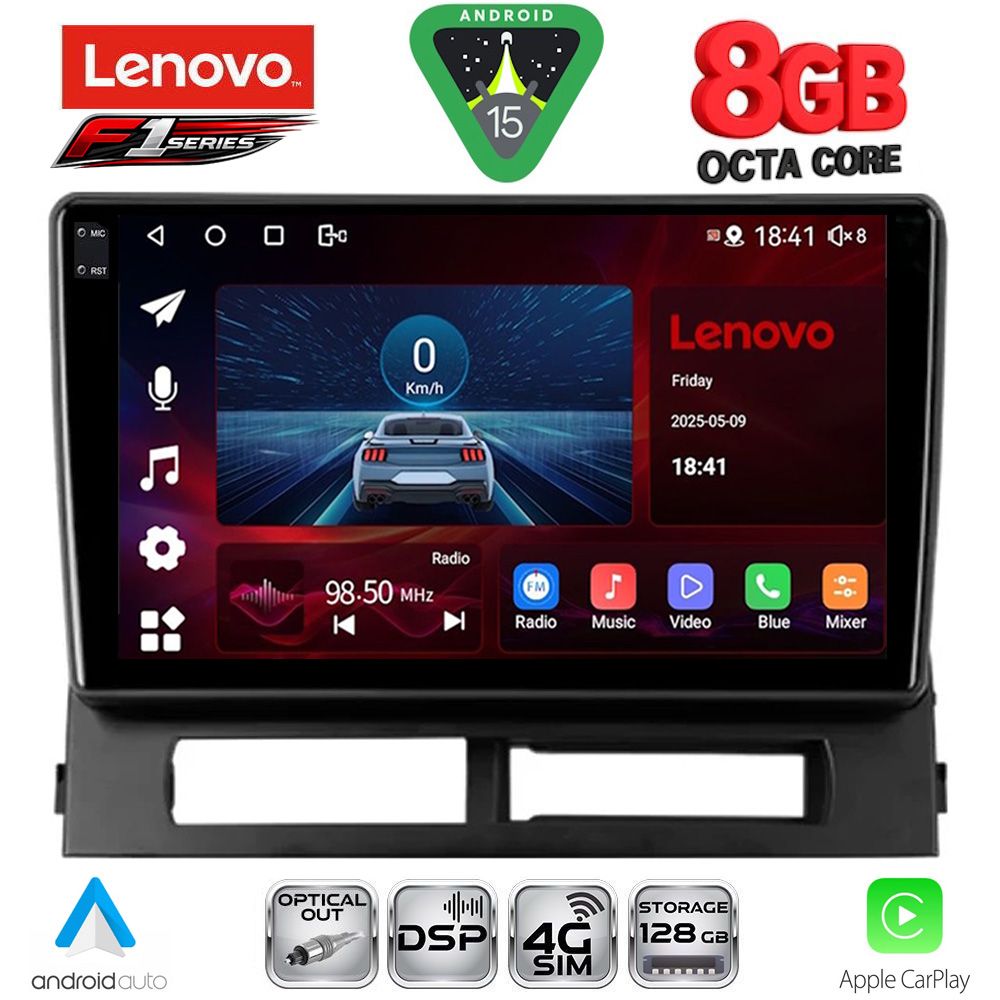 Βλησαρούλης Car Center - LENOVO SSR 10728DASH_CPA (9inc) MULTIMEDIA TABLET for TOYOTA PRIUS mod. 2003-2009 (Supports Original Clima-HYBRID)