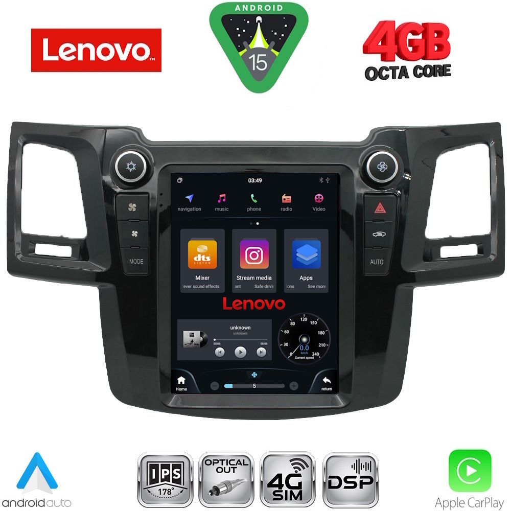 Βλησαρούλης Car Center - LENOVO SSX 9965_CPA TESLA STYLE for TOYOTA HILUX mod. 2005-2015