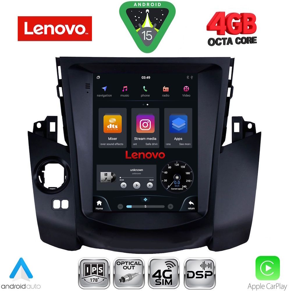 Βλησαρούλης Car Center - LENOVO SSX 9969_CPA TESLA STYLE  for TOYOTA RAV 4 mod. 2006-2012