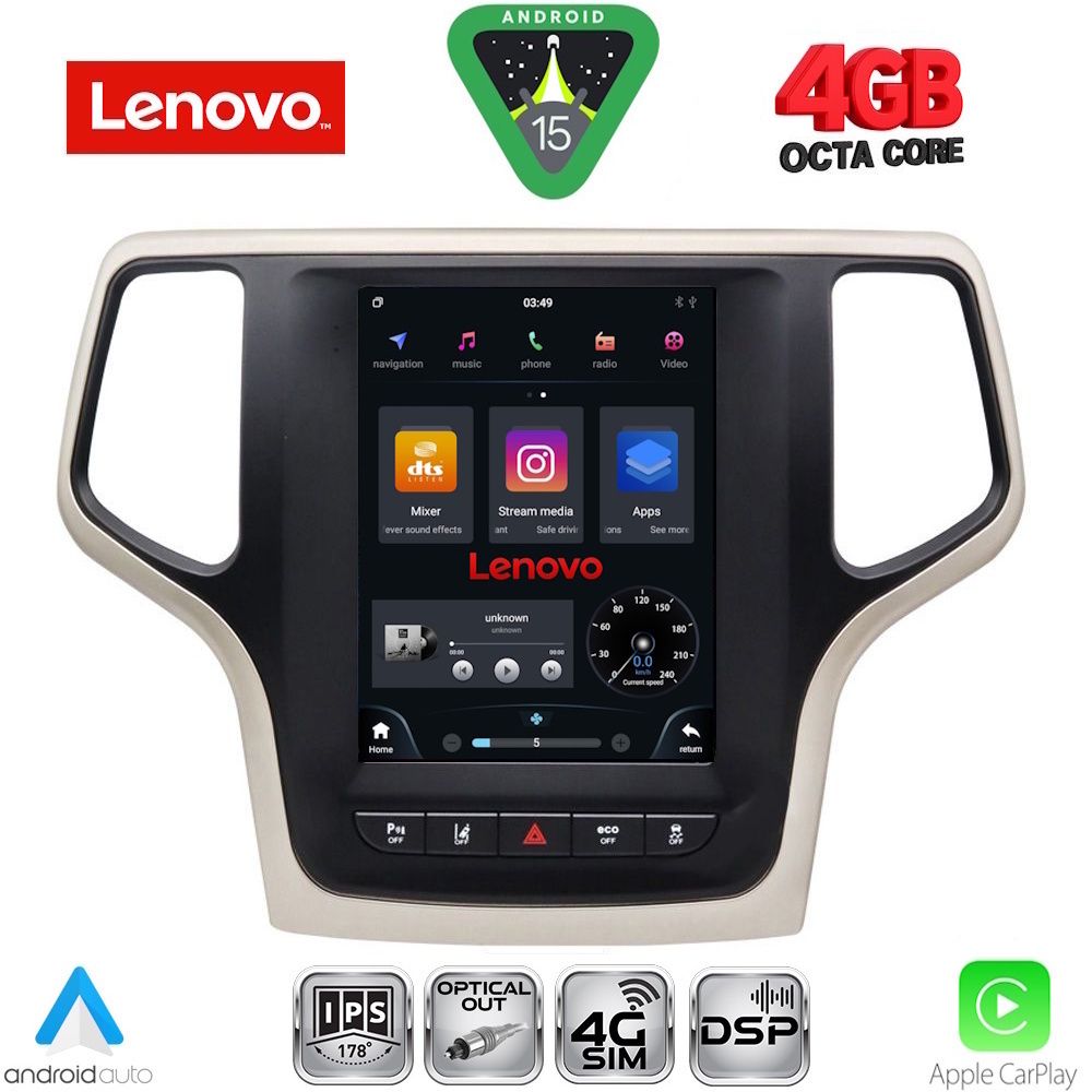 Βλησαρούλης Car Center - LENOVO SSX 9983_CPA TESLA STYLE for JEEP GRAND CHEROKEE mod. 2014-2019