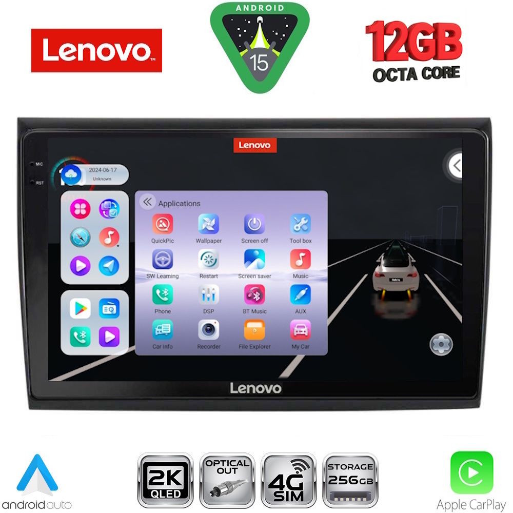 Βλησαρούλης Car Center - LENOVO SSZ 12136_CPA (9inc) MULTIMEDIA TABLET for FIAT BRAVO mod. 2007-2019