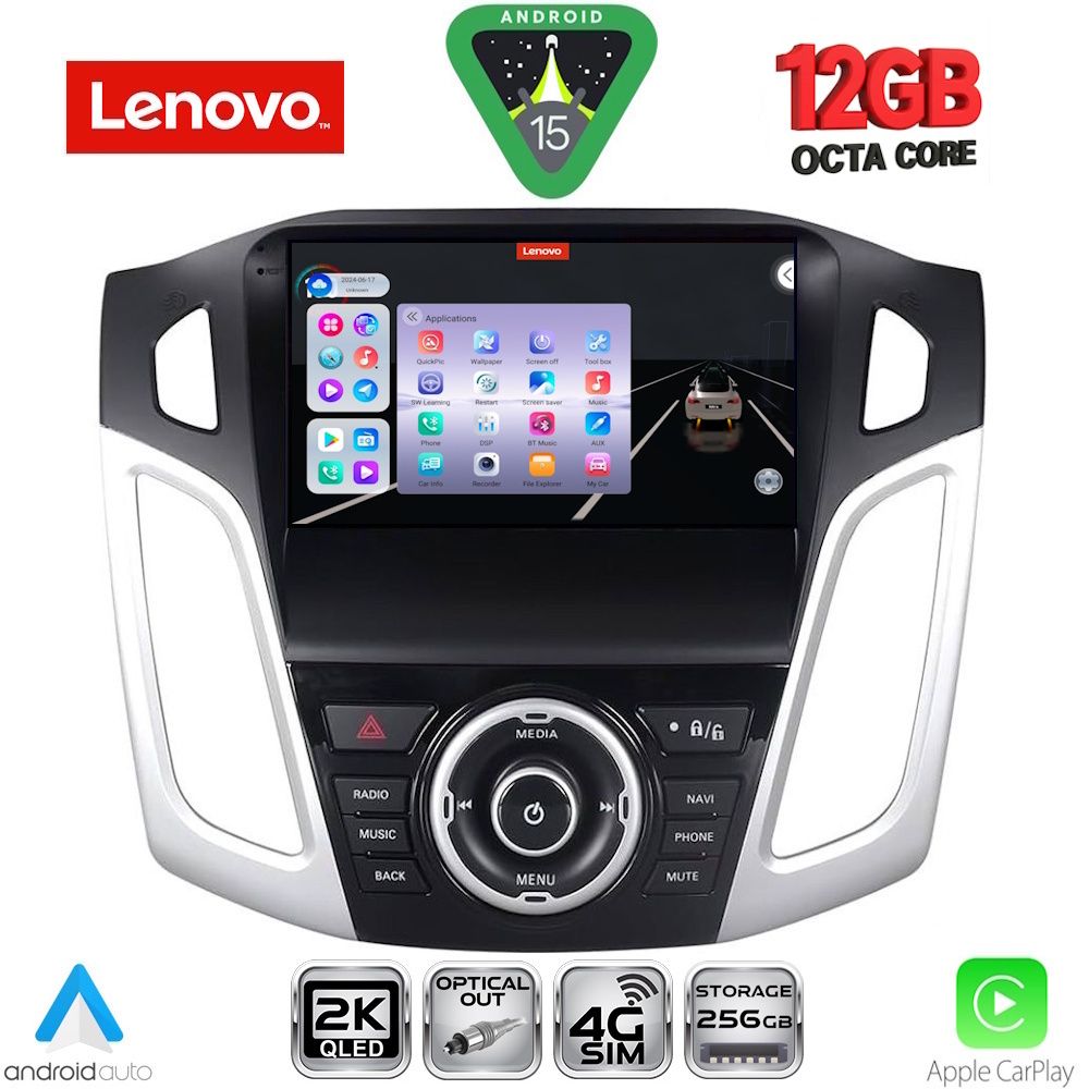 Βλησαρούλης Car Center - LENOVO SSZ 12157_CPA (9inc) MULTIMEDIA TABLET for FORD FOCUS mod. 2011-2018