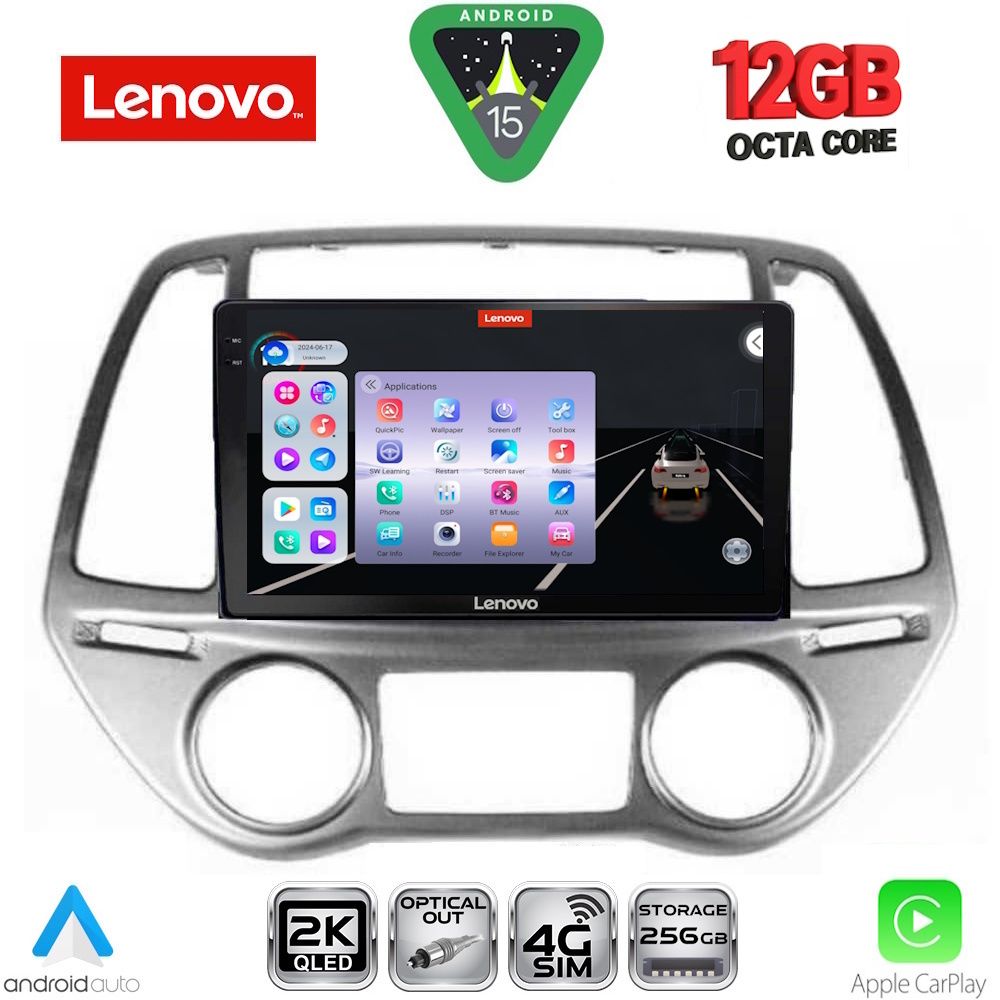 Βλησαρούλης Car Center - LENOVO SSZ 12227_CPA CLIMA (9inc) MULTIMEDIA TABLET for HYUNDAI i20 mod. 2008-2012