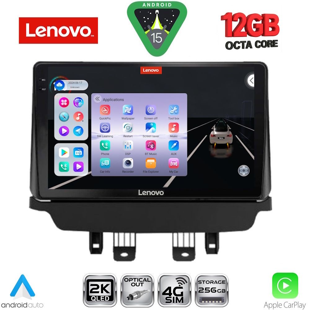 Βλησαρούλης Car Center - LENOVO SSZ 12362_CPA (9inc) MULTIMEDIA TABLET for MAZDA 2 mod. 2014-2023