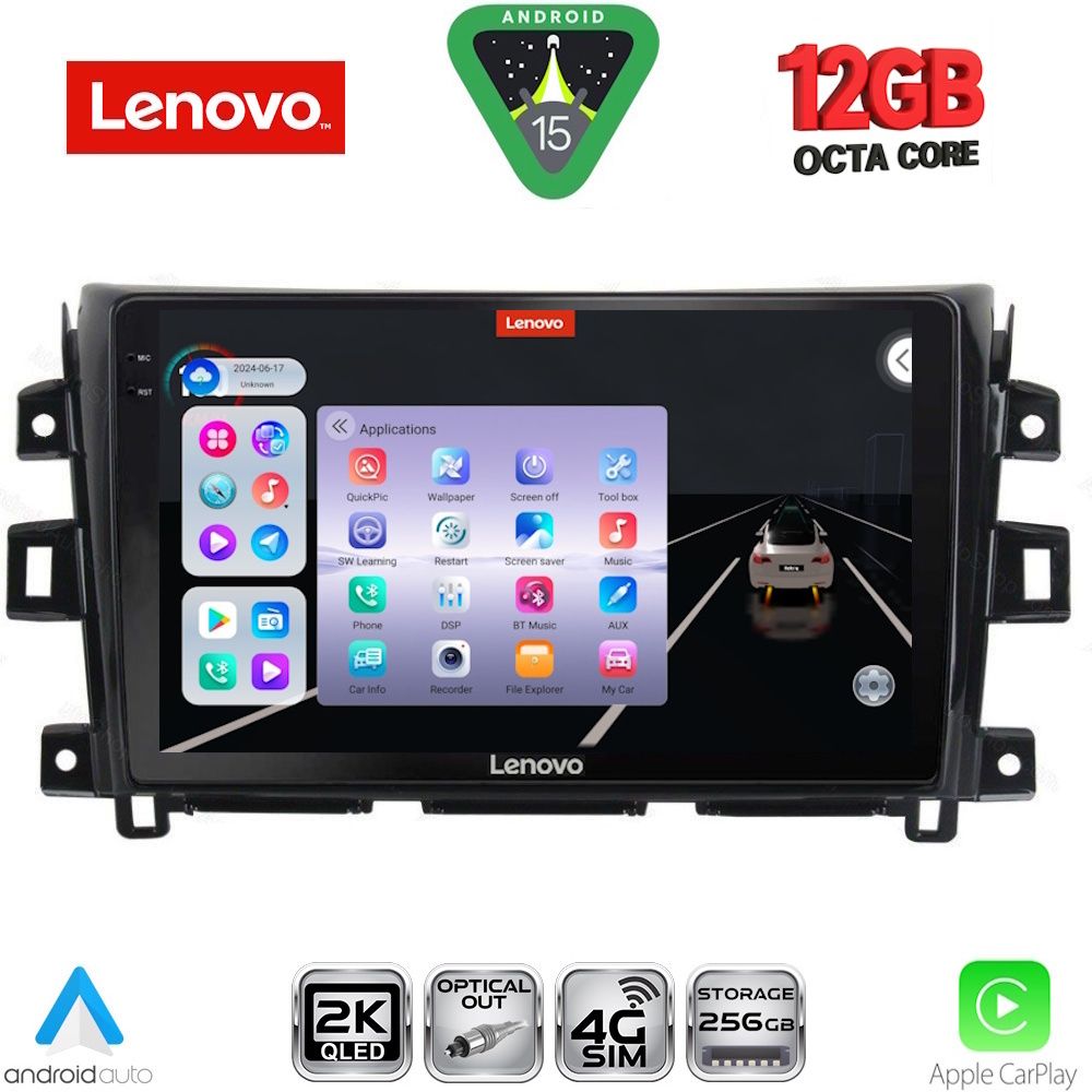 Βλησαρούλης Car Center - LENOVO SSZ 12456_CPA (10inc) MULTIMEDIA TABLET for NISSAN NAVARA mod. 2016-2025