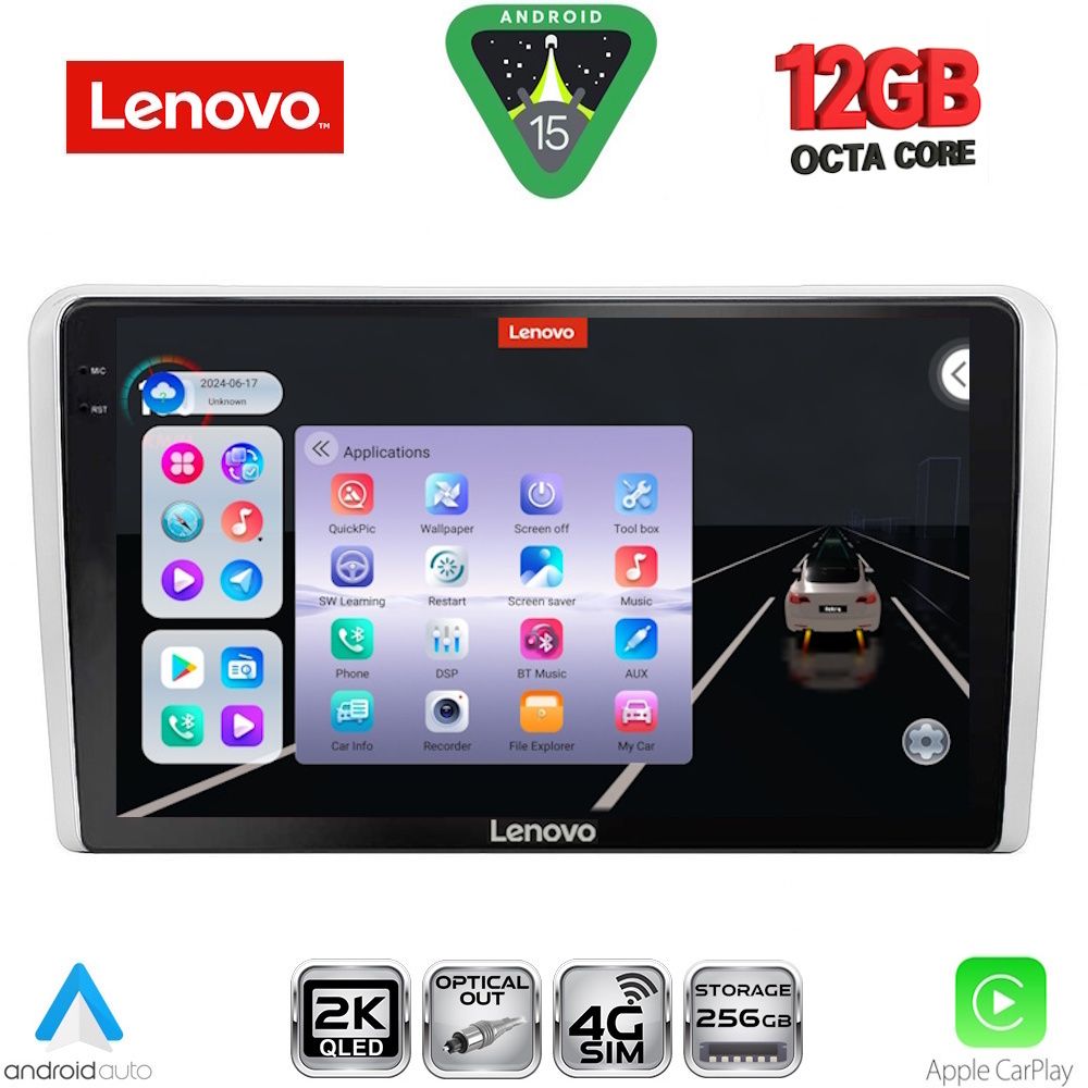 Βλησαρούλης Car Center - LENOVO SSZ 12481SL_CPA (9inc) MULTIMEDIA TABLET for OPEL ALL mod. 2004-2014 (SILVER)